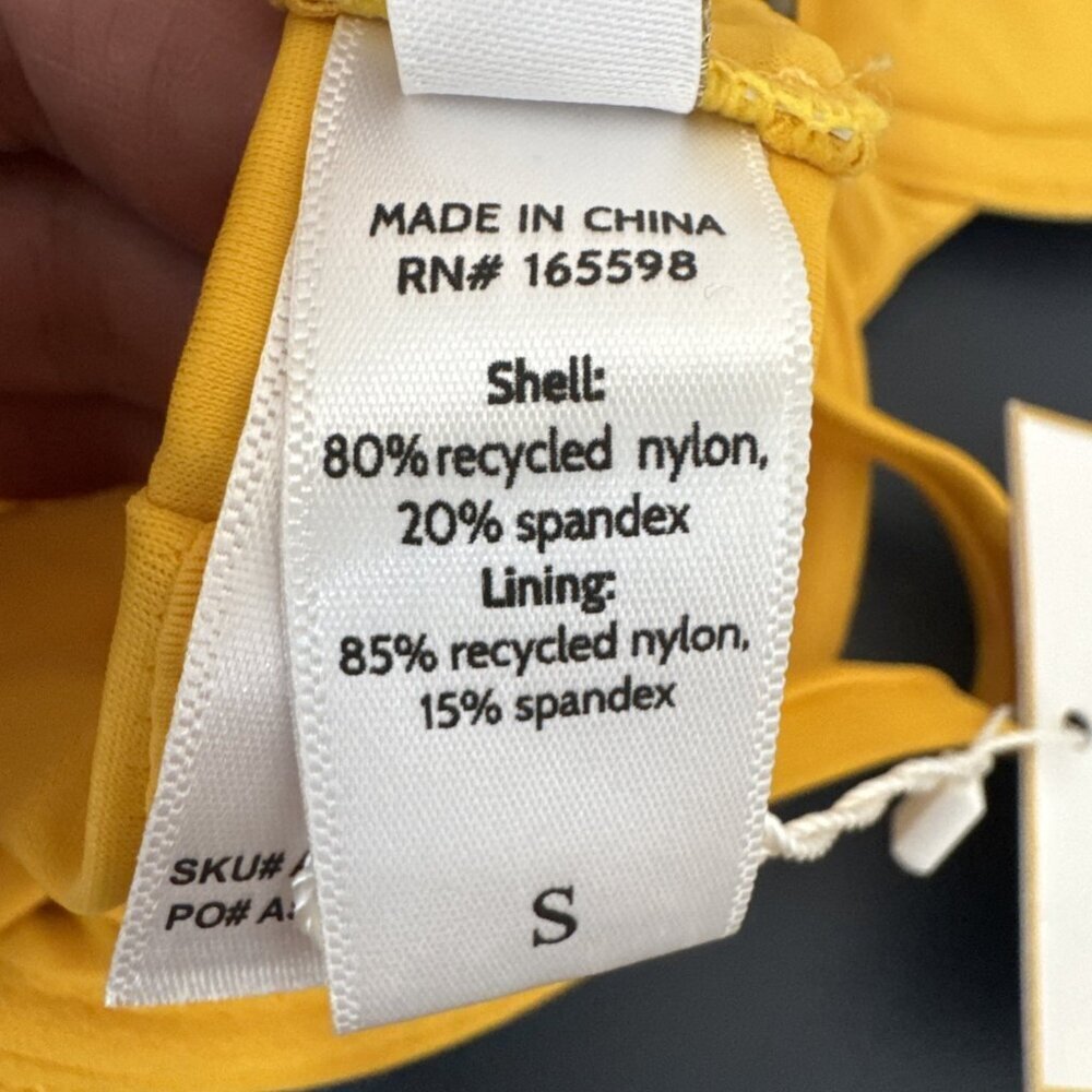 Mindy X Andie Women's S The Bermuda Underwire Swim Bikini Top Daffodil NWT‎ - Picture 7 of 16